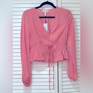 BCBG pink blouse